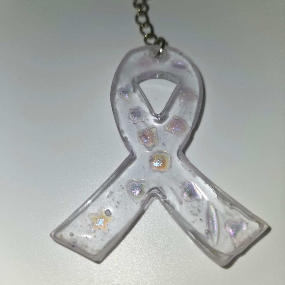 Playful I spy resin ribbon Keychain